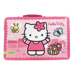 Coffret Hello Kitty – Valisette aimantée + 4 livres (Coloriages, Jeux, Histoires, École)