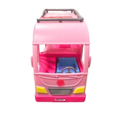 Mini camping-car Barbie Pets – Maison de vacances rose à étages