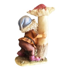 Thermomètre décoratif nain de jardin et champignon – Figurine originale