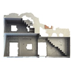 Maquette de ruine en plastique – Bâtiment militaire ou décor de jeu
