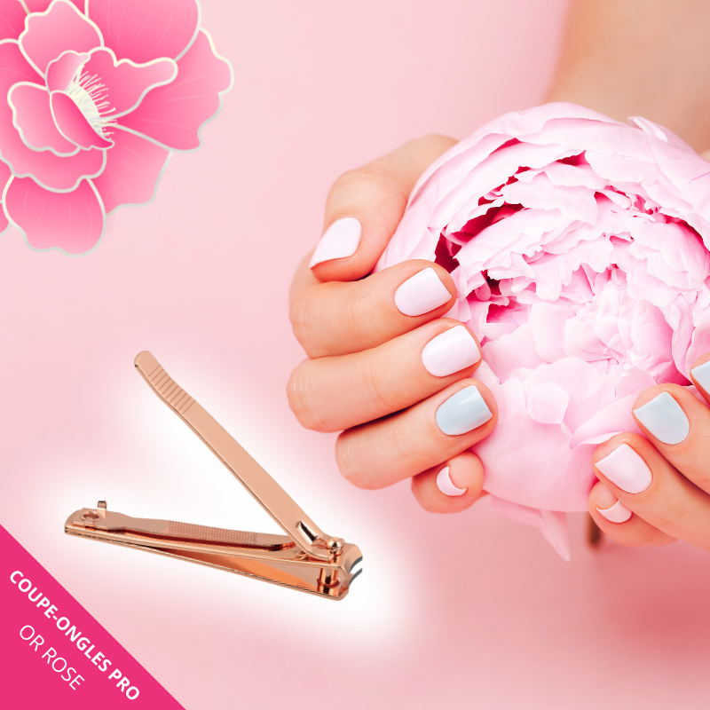 Coupe ongles Pro Or Rose : qualité professionnelle