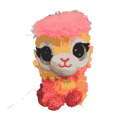 Peluche lama multicolore – douceur et éclat pour les enfants