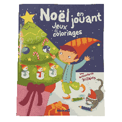 Noël en jouant – Jeux & coloriages avec autocollants brillants