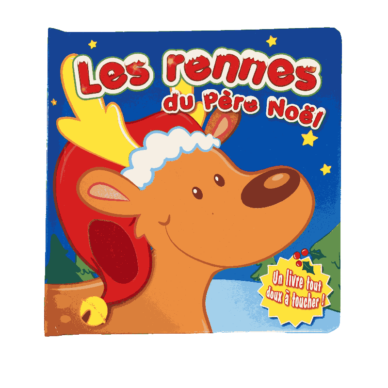 Les rennes du Père Noël – Livre à toucher tout doux pour les tout-petits