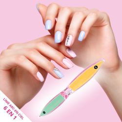 6-in-1 rainbow nail file - all-in-one nail care