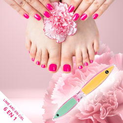 6-in-1 rainbow nail file - all-in-one nail care