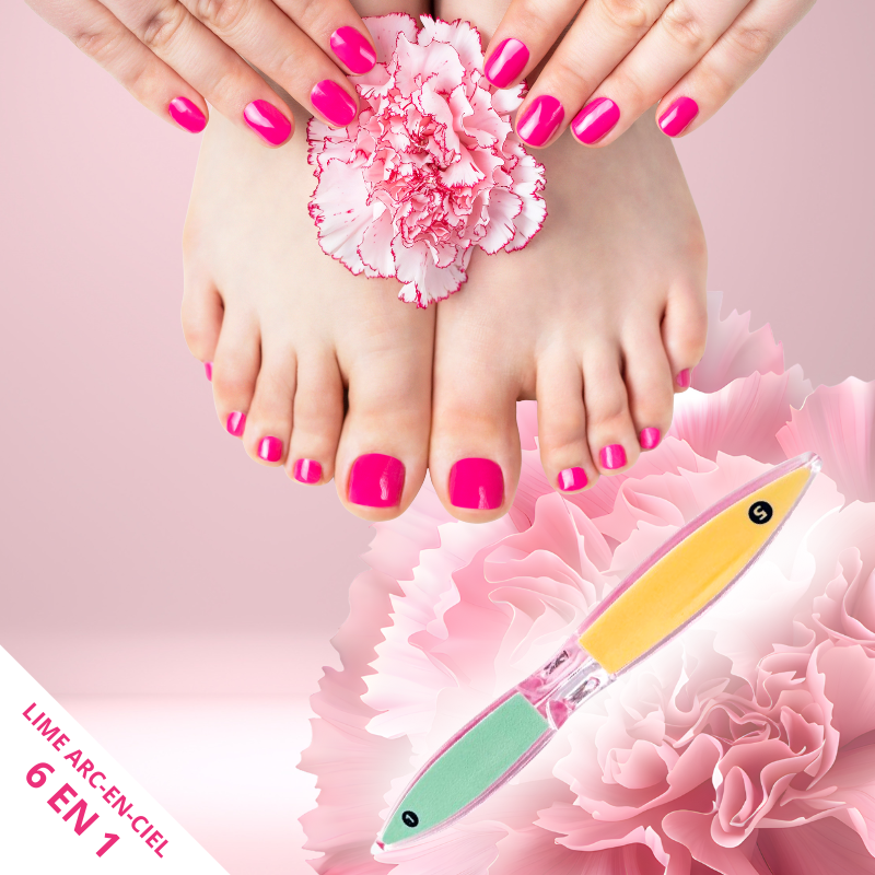 6-in-1 rainbow nail file - all-in-one nail care