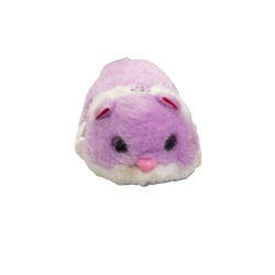 Hamster interactif violet et blanc – Peluche roulante musicale