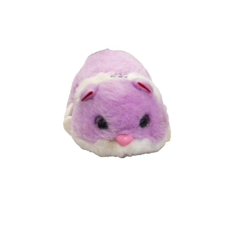 Hamster interactif violet et blanc – Peluche roulante musicale