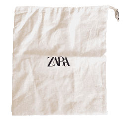 Pochette de rangement ZARA en coton à cordon – Format pratique pour accessoires et chaussures