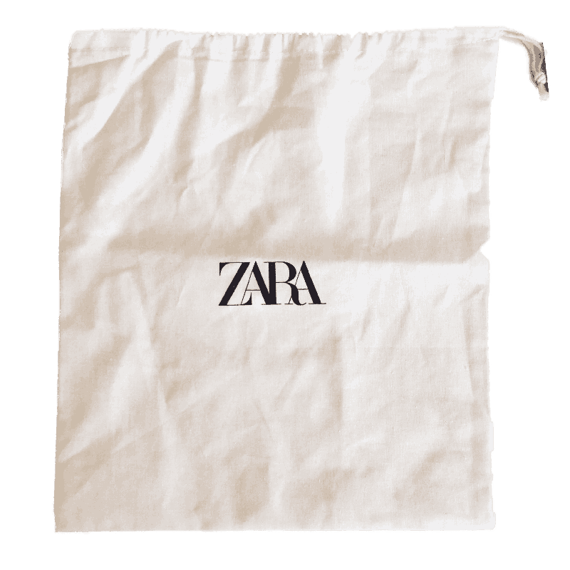 Pochette de rangement ZARA en coton à cordon – Format pratique pour accessoires et chaussures