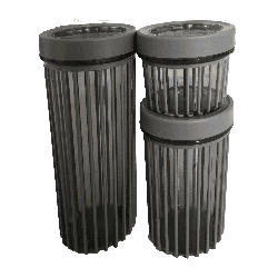 Lot de 3 pots de rangement gris – Design rainuré avec couvercles hermétiques