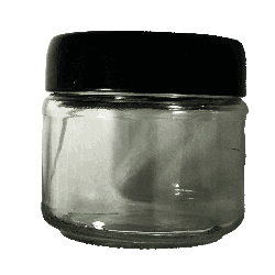 Petit pot en verre avec couvercle noir – pratique et polyvalent