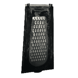 Râpe de cuisine verticale – inox et support plastique, neuve emballée