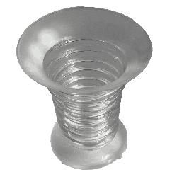 Vase transparent en plastique – design ondulé et moderne