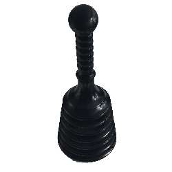 Déboucheur à pompe manuel noir – modèle accordéon compact