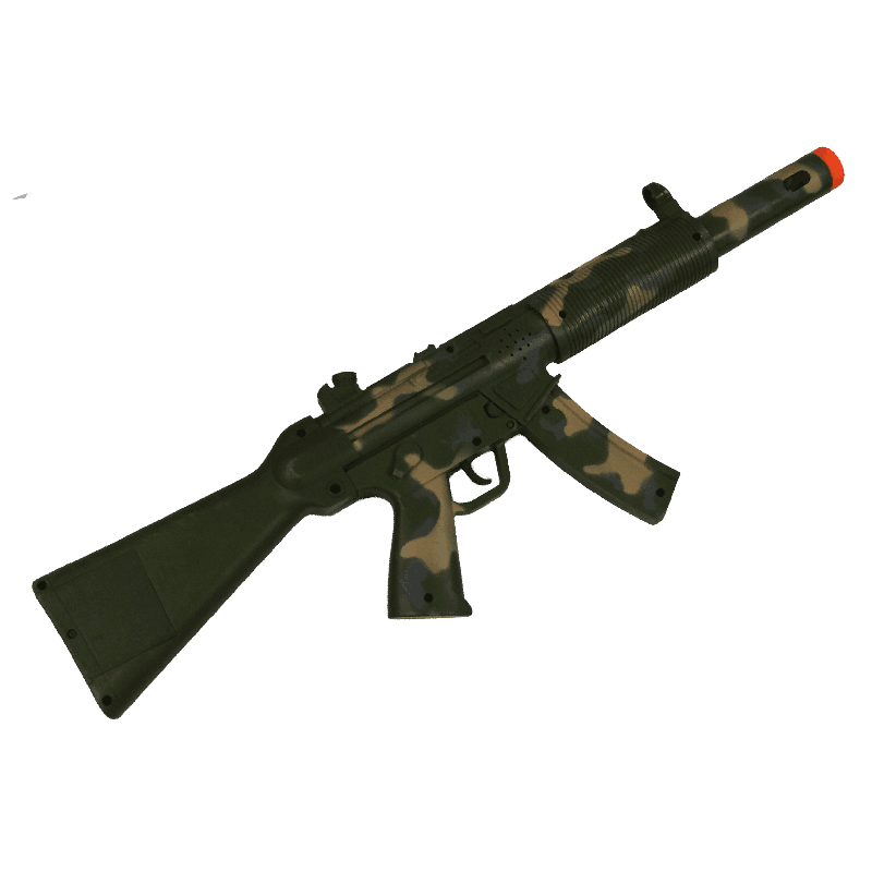 Fusil jouet camouflage – pistolet mitrailleur en plastique avec embout orange