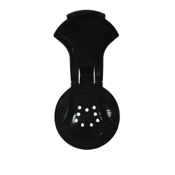 Poivrière / salière en verre avec couvercle doseur rabattable – noir