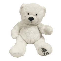 Peluche ours blanc Club Med – douceur extra moelleuse (45 cm)