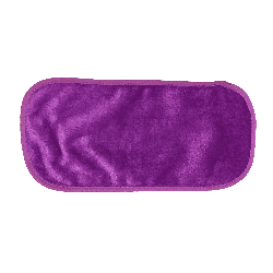 Lot de 2 lingettes lavables / gants de toilette en fausse fourrure douce – bleu & violet