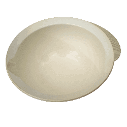 Grand saladier beige avec couvercle avec cache amovible – plastique rigide