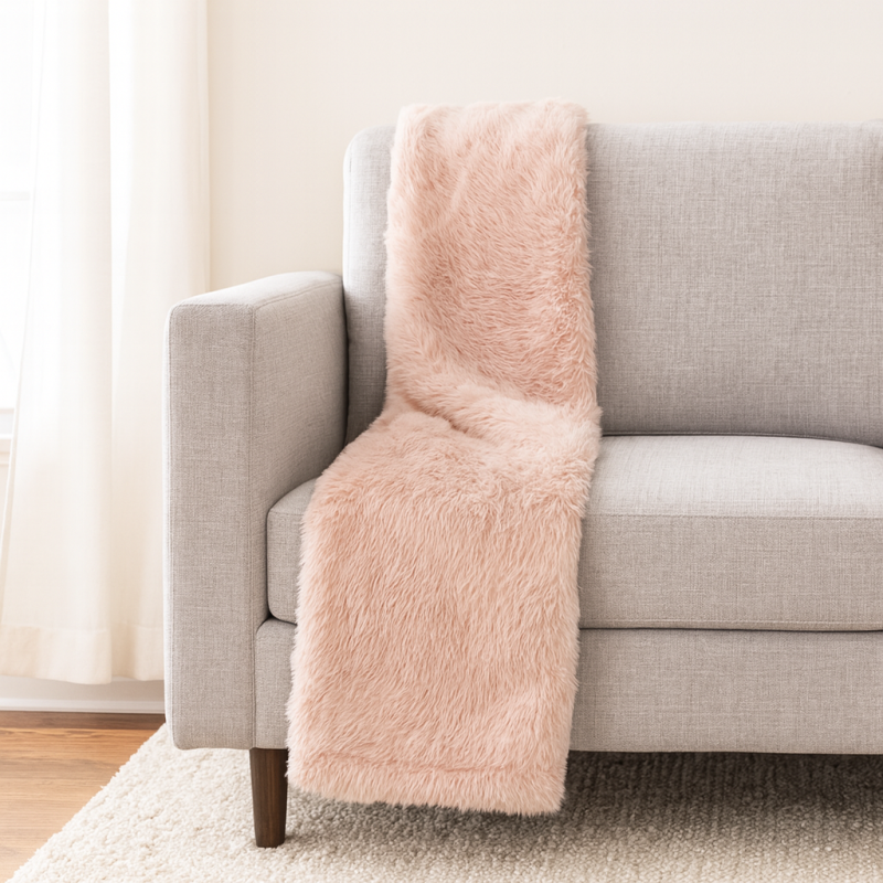 Couverture Douce Rose – Plaid Confort