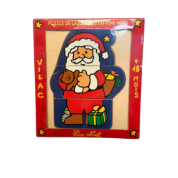 Puzzle en Bois Vilac – Père Noël – +18 mois – Occasion