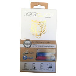 Verre trempé Tiger Glass 9H+ pour iPhone X/XS/11 Pro. Résistant, haute sensibilité, pose facile.