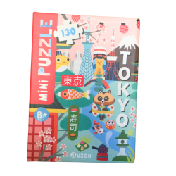 Mini puzzle 130 pièces Tokyo (Auzou). Jeu pour enfants dès 8 ans.