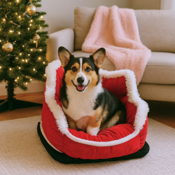 Traîneau rembourré pour chien ou chats NEUF – édition Noël