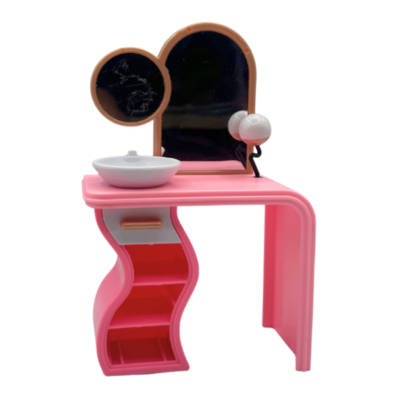 Coiffeuse Miniature Rose – Accessoire Barbie