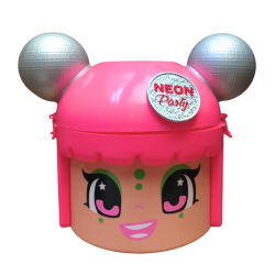 Mallette de rangement Neon Party, design fun et coloré. Parfait pour petits jouets.