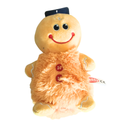 Peluche bonhomme pain d’épices, jouet doux et léger. Prix déstockage 2,00 €. Produit déjà utilisé.