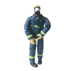 Figurine pompier articulée – Tenue d’intervention avec masque – Destockage