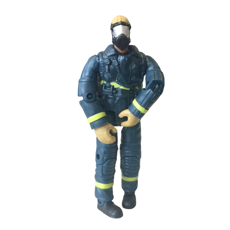 Figurine pompier articulée – Tenue d’intervention avec masque – Destockage