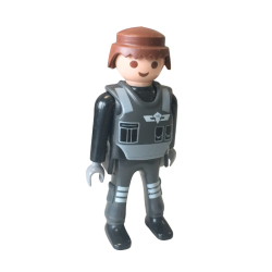 Figurine Playmobil agent de sécurité – Tenue tactique grise – Destockage