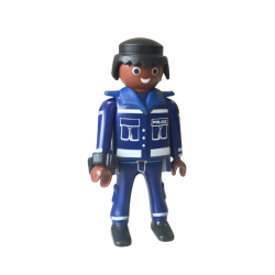 Figurine Playmobil policier – Uniforme bleu – Destockage