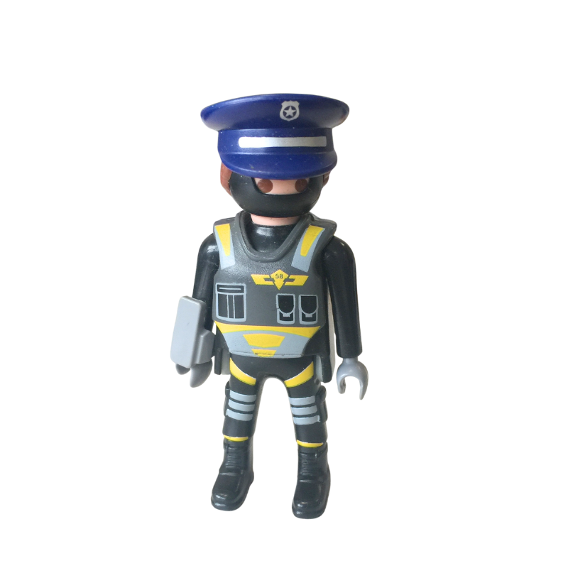 Figurine Playmobil policier tactique – Casquette bleue – Destockage