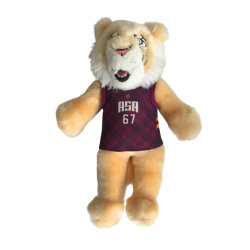 Peluche tigre “Grissou” – Maillot ASA 67 – Mascotte sportive