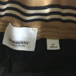 Pantalon BURBERRY enfant – 8 ans (128 cm) – Taille élastique rayée