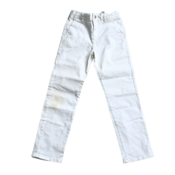 Pantalon JACADI blanc – 8 ans (128 cm) – Coupe classique