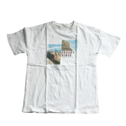 T-shirt blanc enfant – “Desert Vibes” – Motif paysage