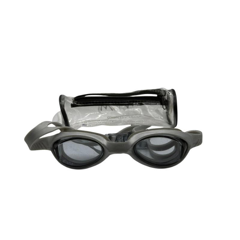 Lunettes de natation anti-buée anti-UV – Grises avec étui