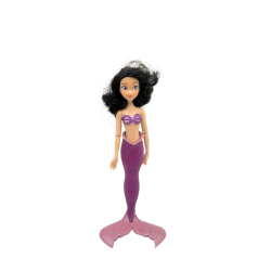 Poupée sirène violette – Jouet enfant – Cheveux noirs