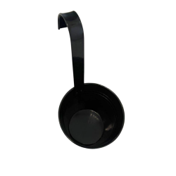 Pot suspendu métal noir – Crochet intégré – Balcon, rambarde, déco