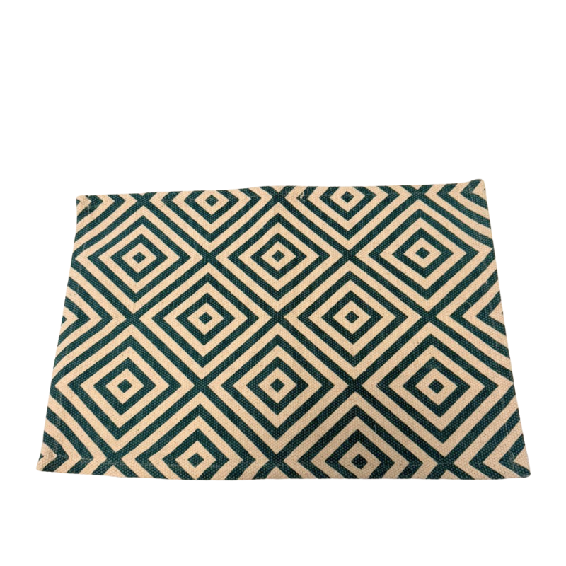 Tapis losanges vert foncé – Déstockage