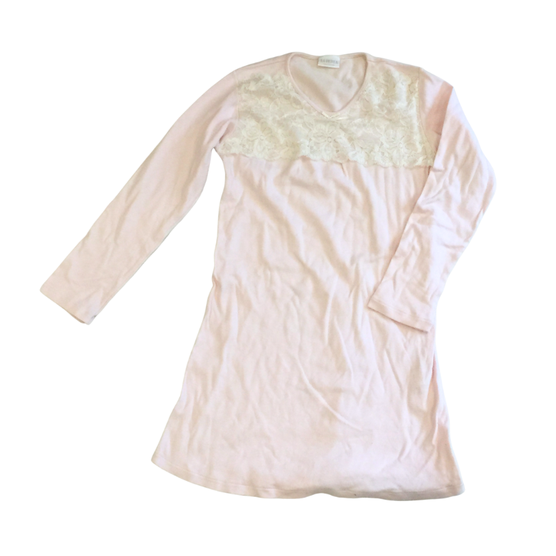 Robe La Perla Kids Collection rose pâle avec dentelle