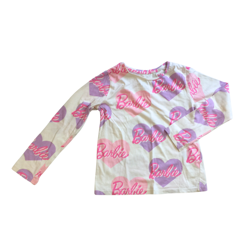 T-shirt H&M Barbie 122/128 manches longues