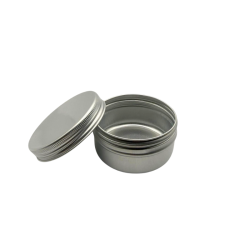 Boîte aluminium ronde avec couvercle vissé