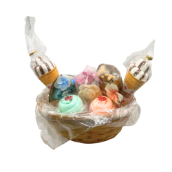 Panier cadeau bain & détente – Microfibres et savons solides – Coffret bien-être assorti